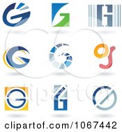 Clipart Letter G Logo Icons Royalty Free Vector Illustration