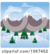 Poster, Art Print Of Day Time Wintry Mountainous Landscape