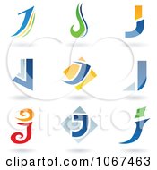 Poster, Art Print Of Letter J Logo Icons