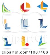 Poster, Art Print Of Letter L Logo Icons