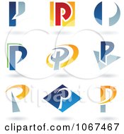 Clipart Letter P Logo Icons Royalty Free Vector Illustration