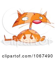 Clipart Fat Orange Cat Royalty Free Vector Illustration