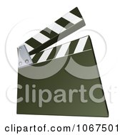 Clipart Green Clapperboard Royalty Free Vector Illustration