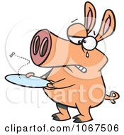 Poster, Art Print Of Pig With An Empty Plate