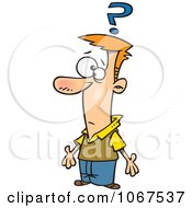 Clipart Puzzled Man Royalty Free Vector Illustration