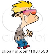 Clipart Thumbs Up Boy With Shades Royalty Free Vector Illustration by toonaday