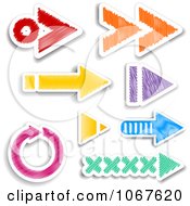 Poster, Art Print Of Colorful Sketched Arrow Stickers