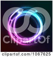 Poster, Art Print Of Blue And Purple Neon Circle