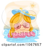 Poster, Art Print Of Summer Girl Floating On An Inner Tube