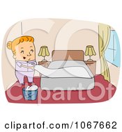 Poster, Art Print Of Chambermaid Making A Bed
