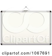 Clipart 3d Hanging School White Board Royalty Free Vector Illustration