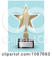 Clipart Bronze 3d Star Trophy Royalty Free Vector Illustration by michaeltravers