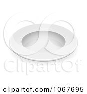 Clipart 3d White China Bowl Royalty Free Vector Illustration