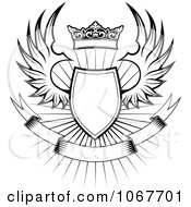 Clipart Shield With Wings 20 Royalty Free Vector Illustration