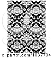 Clipart Black And White Damask Royalty Free Vector Illustration