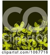 Poster, Art Print Of Green Floral Clover Background
