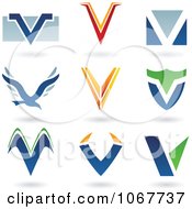 Poster, Art Print Of Letter V Logo Icons