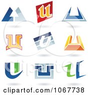 Poster, Art Print Of Letter U Logo Icons