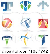 Poster, Art Print Of Letter T Logo Icons