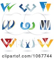 Clipart Letter W Logo Icons Royalty Free Vector Illustration