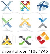 Clipart Letter X Logo Icons Royalty Free Vector Illustration