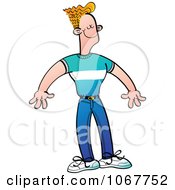 Clipart Proud Young Man Royalty Free Vector Illustration