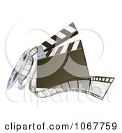 3d Clapperboard And Film Reel