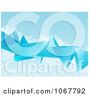 Clipart 3d Floating Blue Pyramids Royalty Free Vector Illustration