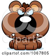 Clipart Mad Bear Cub Royalty Free Vector Illustration