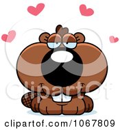 Clipart Loving Baby Beaver Royalty Free Vector Illustration