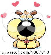 Clipart Loving Yellow Puppy Royalty Free Vector Illustration