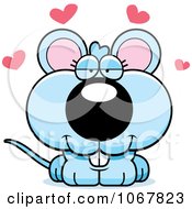Clipart Loving Blue Mouse Royalty Free Vector Illustration