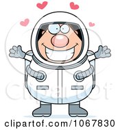 Poster, Art Print Of Loving Pudgy Male Astronaut