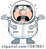 Poster, Art Print Of Scared Pudgy Male Astronaut