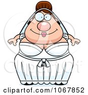 Clipart Pudgy White Bride Royalty Free Vector Illustration by Cory Thoman