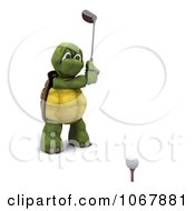 Poster, Art Print Of 3d Tortoise Golfing 4
