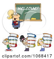 Poster, Art Print Of Female Teacher Welcoming Students Back To School