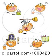 Clipart Halloween Jackolanterns Royalty Free Vector Illustration