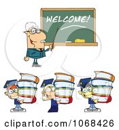 Poster, Art Print Of Male Professor Welcoming Students Back To School