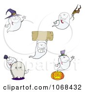 Poster, Art Print Of Halloween Ghosts