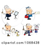 Clipart Conductor Mailman Veterinarian And Magician Royalty Free Vector Illustration by Hit Toon
