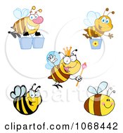 Clipart Bees Royalty Free Vector Illustration