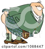 Clipart Man Mooning And Bending Over Royalty Free Illustration by djart