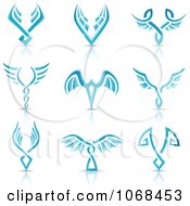 Blue Wing Logo Icons