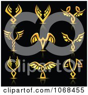 Poster, Art Print Of Golden Wing Logo Icons