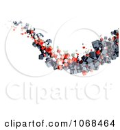 Poster, Art Print Of Background Of Floating Cubic Particles