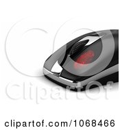 Red Fingerprint On A 3d Computer Mouse
