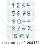 Poster, Art Print Of Sketched Numbers On Graph Paper