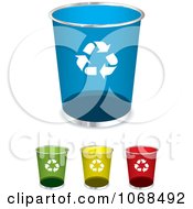 Poster, Art Print Of 3d Round Recycle Bins