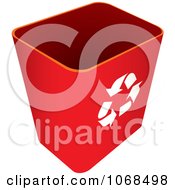 Poster, Art Print Of 3d Red Recycle Bin